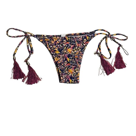 NWT Purple Floral Fringe Cheeky Bikini - Size Small - Picture 15 of 16